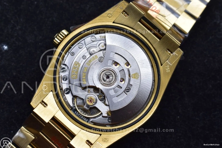 President V5 Steel Silver Best 699 DayDate vr3255 Weight) YG with Edition (Gain QF on Durable Bracelet 904L Dial 36 Roman Markers 0301